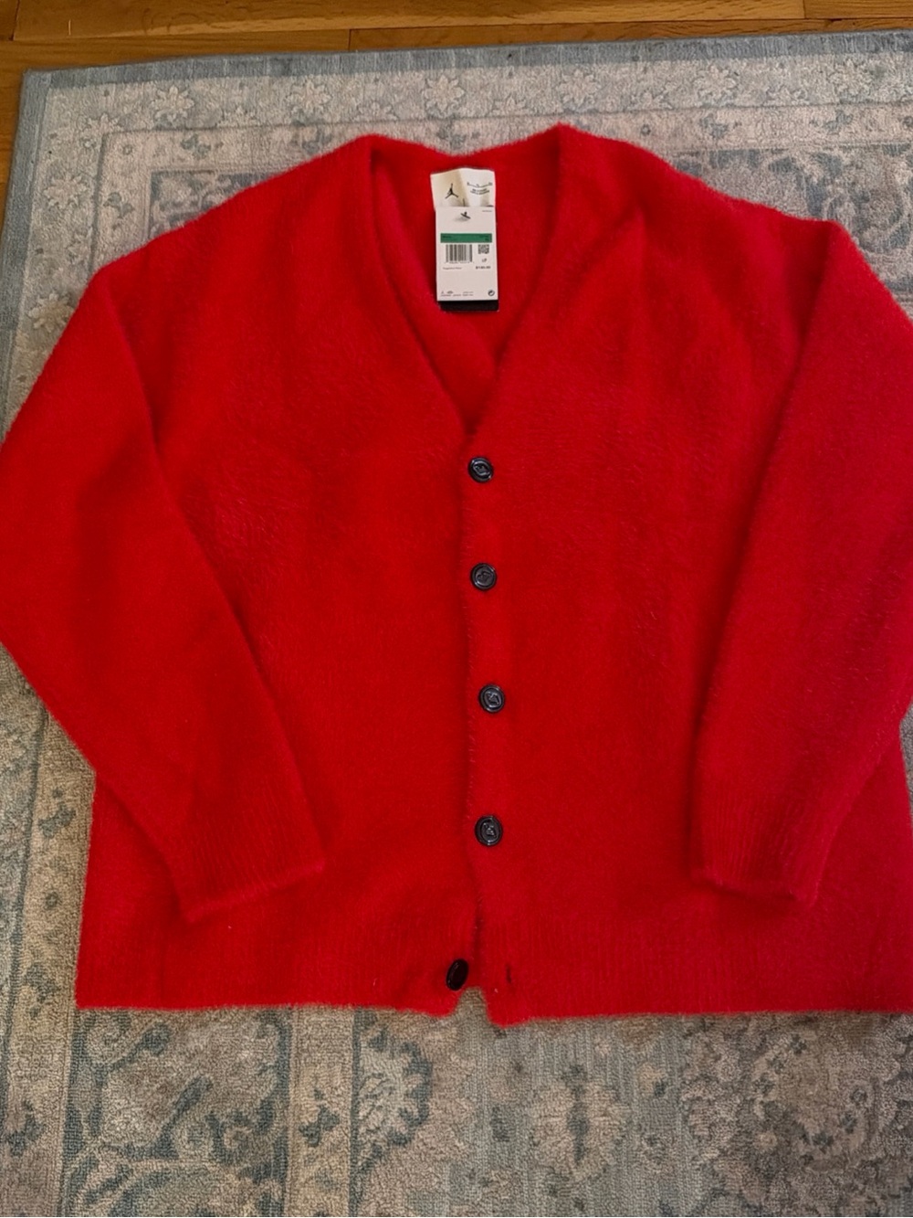 Men's Nike Jordan Jason Tatum Fuzzy Button-Front Cardigan Sweater
